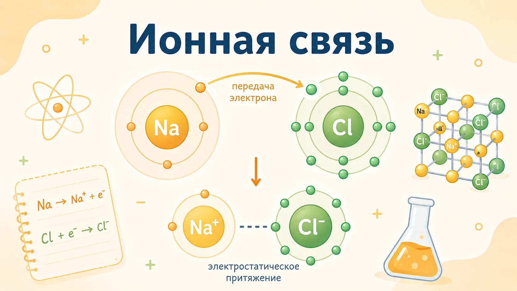 Ионная связь на ЕГЭ по химии. Алгоритм определения, примеры.