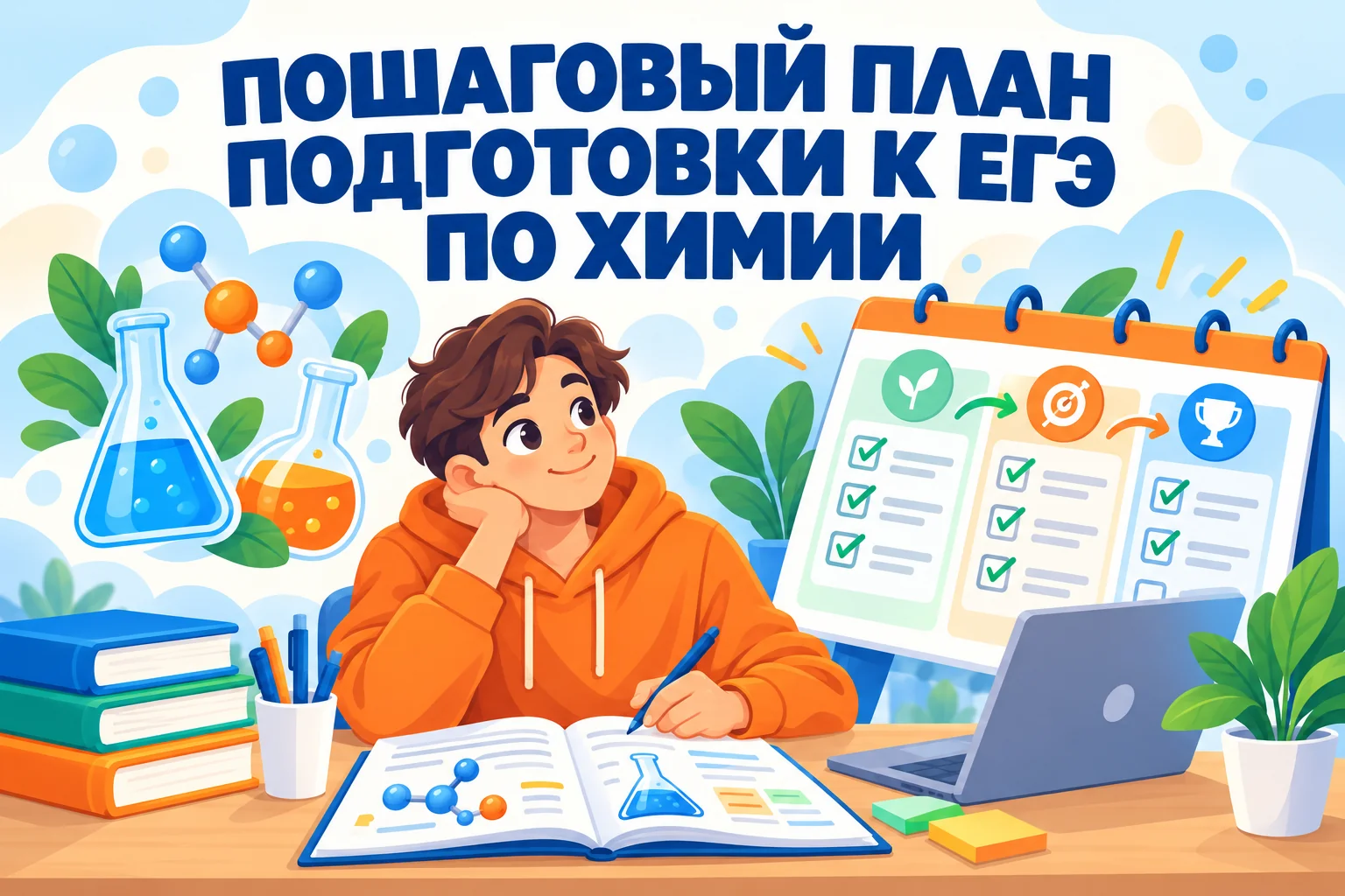 Пошаговый план подготовки к ЕГЭ по химии: на 9, 6 и 3 месяца